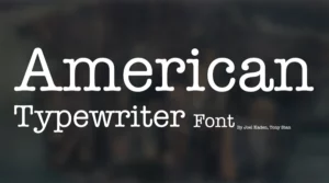 American Typewriter font free download
