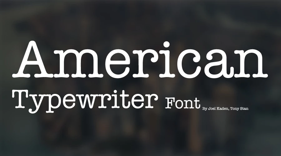 American Typewriter font free download