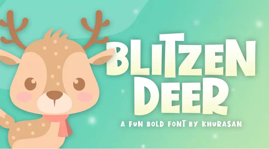 Blitzen Deer Font