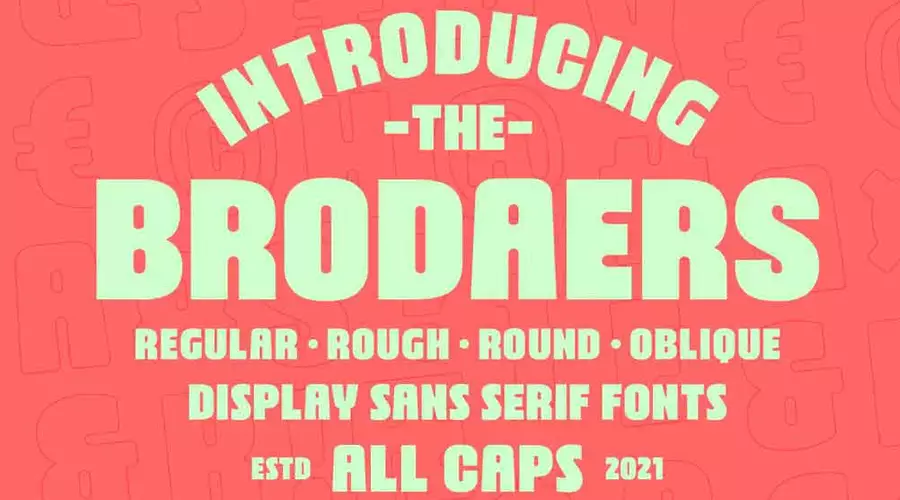 Brodaers Font Family Font