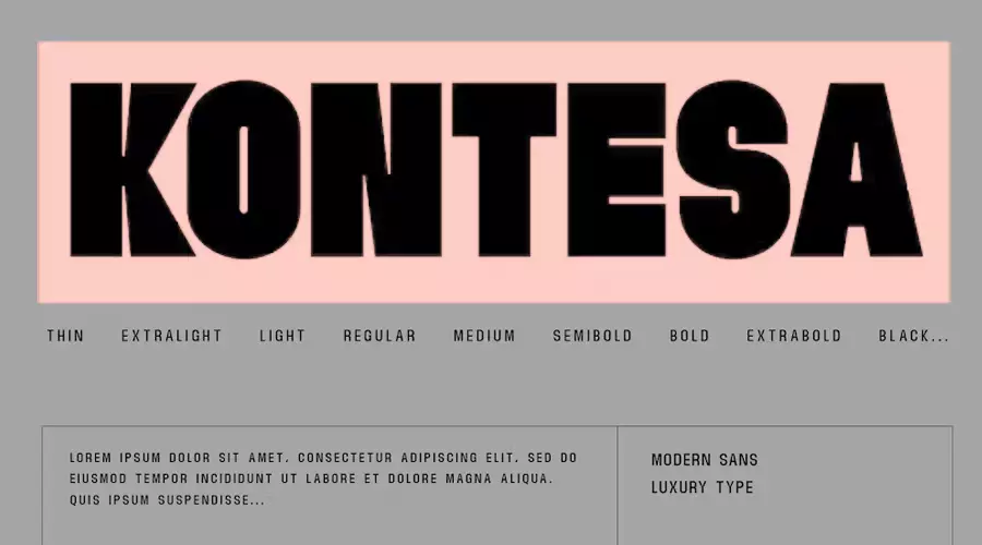 Kontesa Display Font