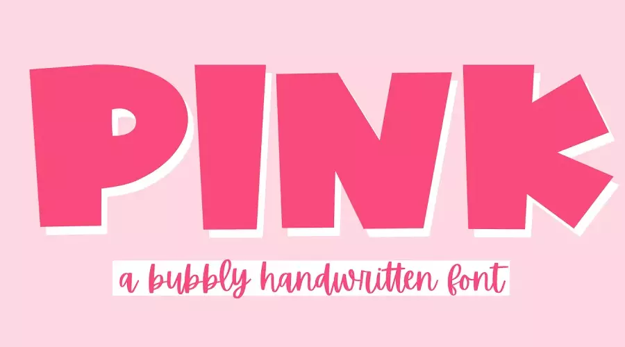 Pink Font