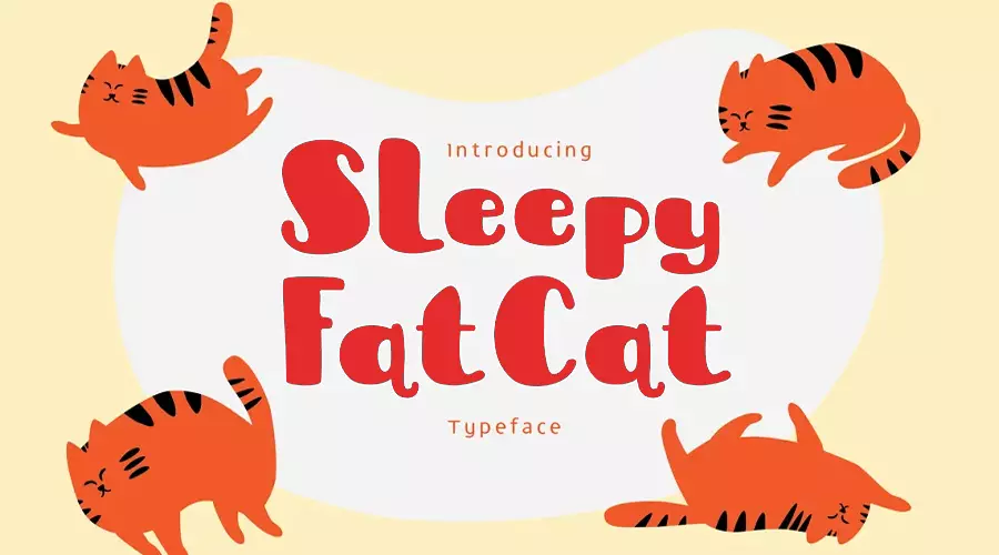 Sleepy fat Cat Font