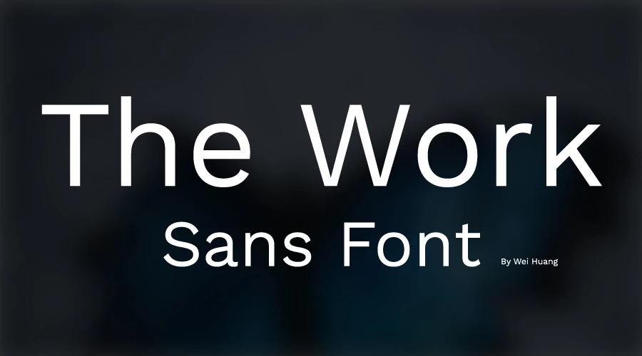 The Work Sans Font free download