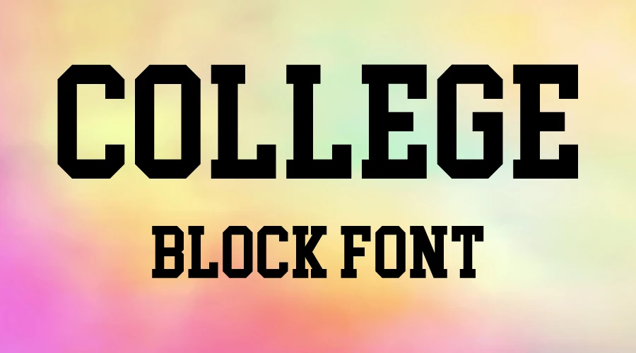 College Block Font Free Download