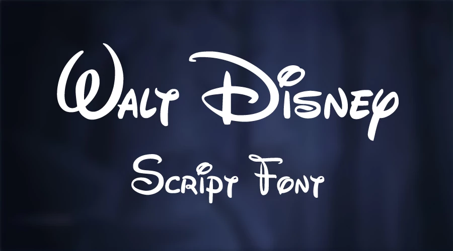 walt disney signature font