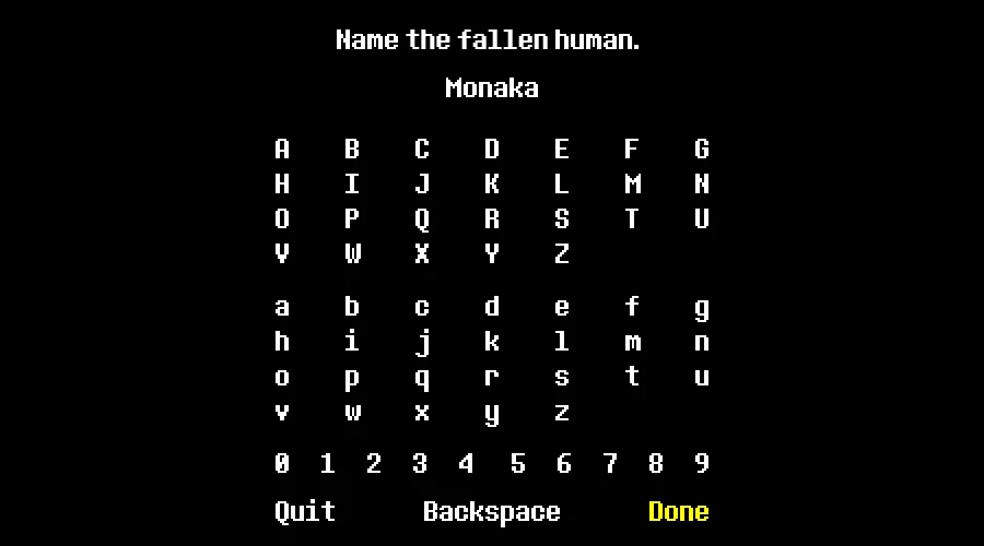 Determination-Font-Charater-Map