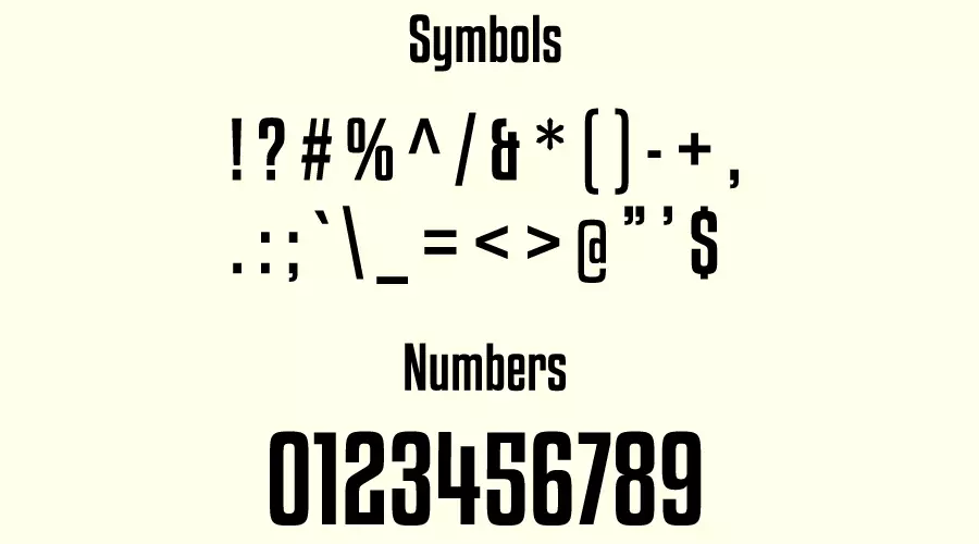 Kenyan Coffee Font Symbols