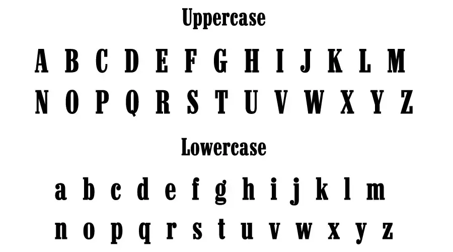 marlboro font Character map