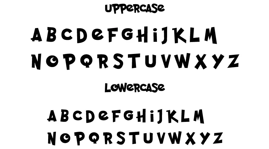 pocket monk font Character map