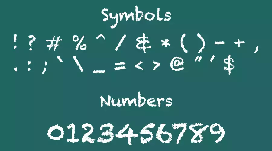 CHALKDUSTER Font Symbols