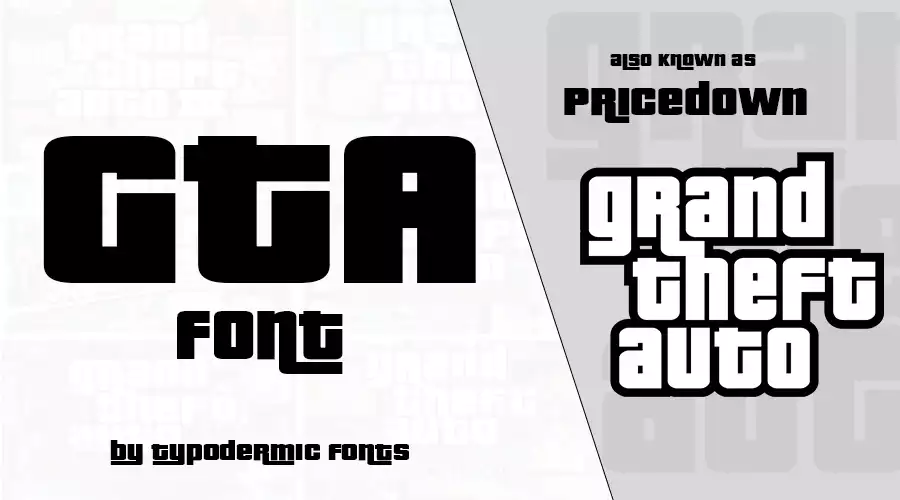 Grand Theft Auto aka GTA font
