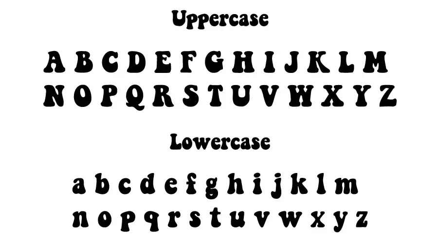 Keep on Truckin font Character map