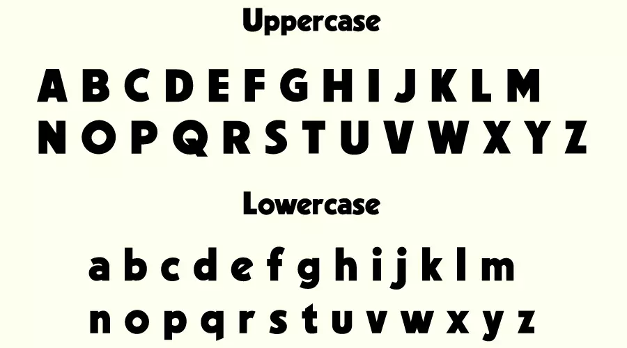 Superman Font Character map