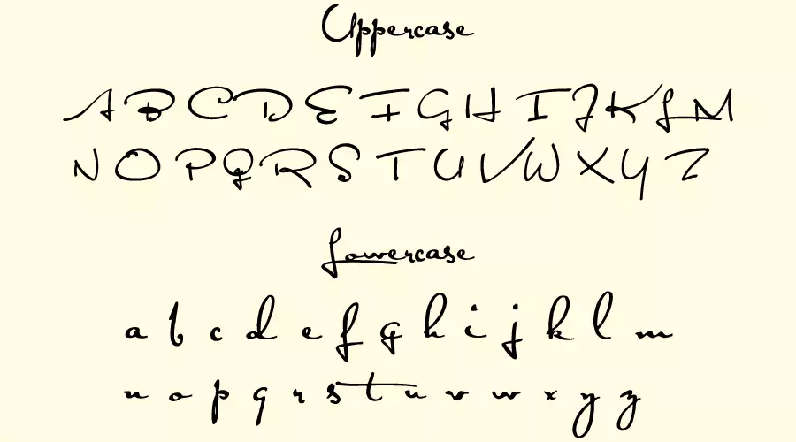 Taylor Swift Font Character map