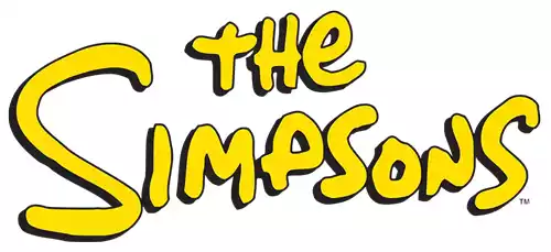The Simpsons logo yellow