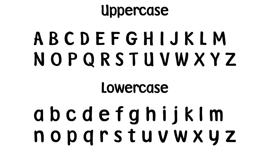Winnie the Pooh Font Character map