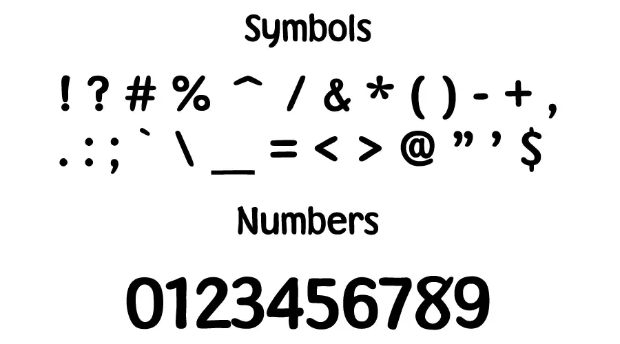 Winnie the Pooh Font Symbols