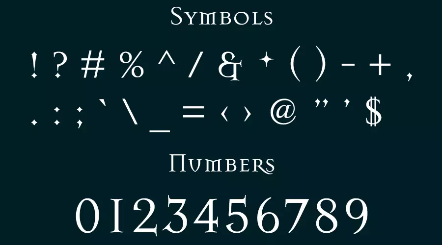 Witcher Font Symbols