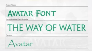 Avatar The Way of Water Logo Font