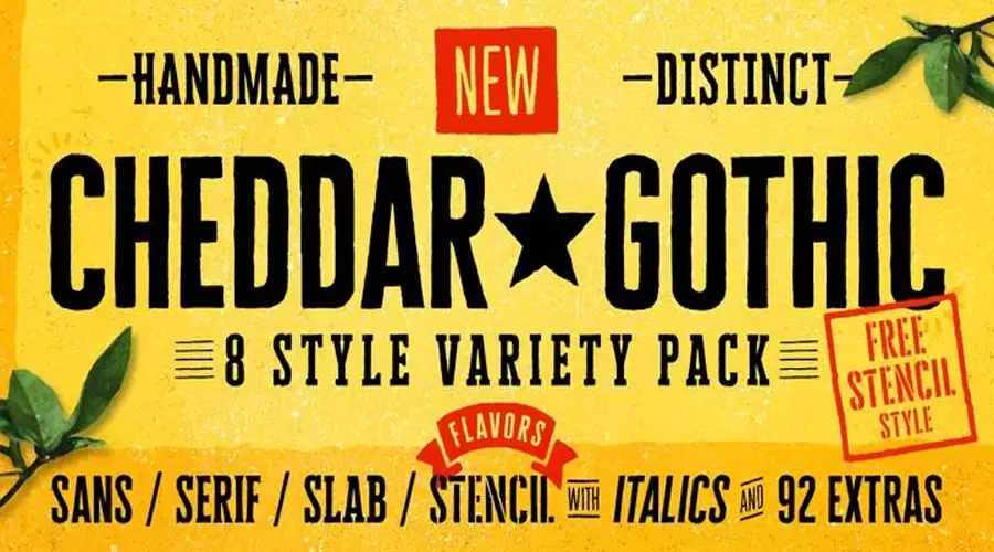 Cheddar Gothic Font Family