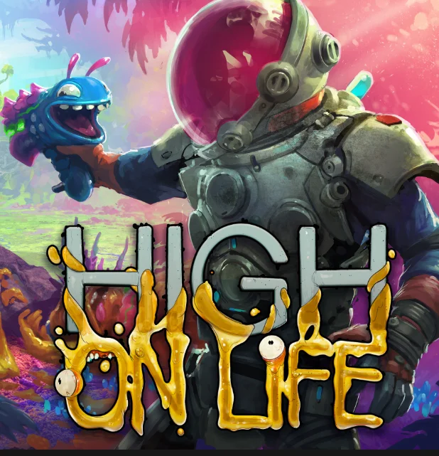 High on life game banner with logo