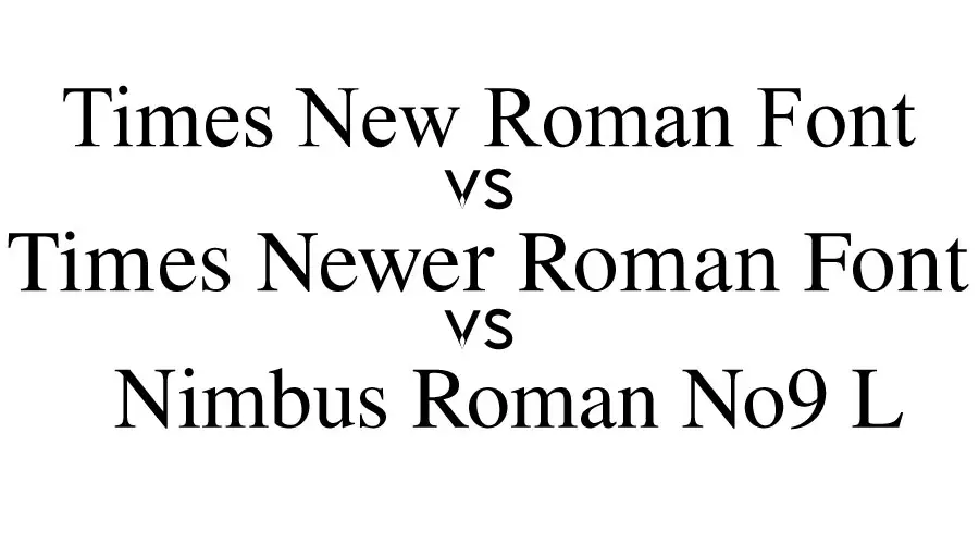 Nimbus Roman 9 L font vs similar and inspired font