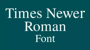 Times Newer Roman Font