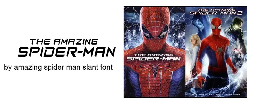amazing spider man slant font