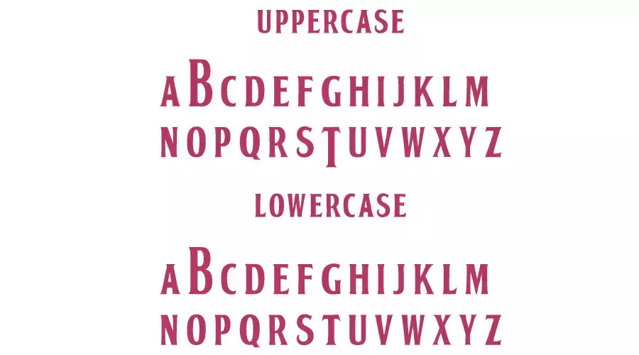 Beatles Font Character map