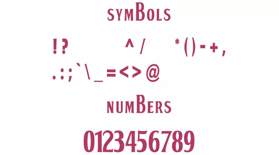 Beatles Font Symbols