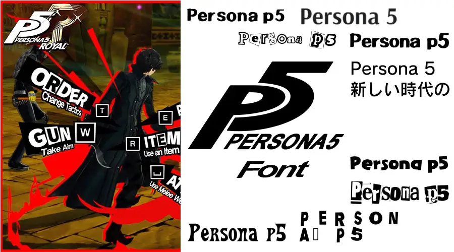 Persona 5 Font Banner