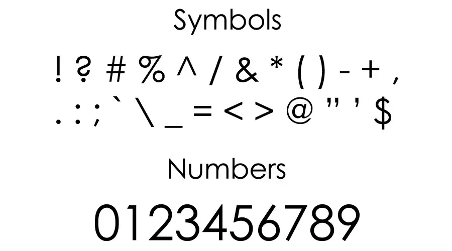 Weezer Font Symbols