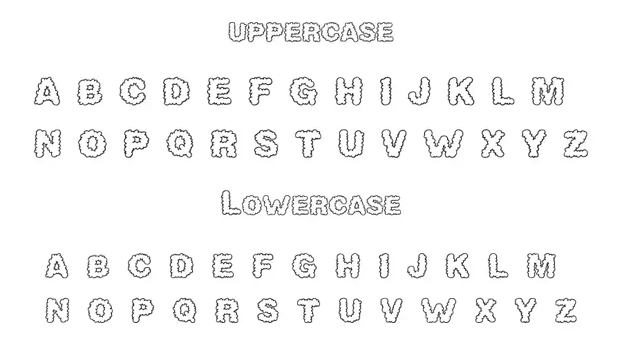 Cloud Font Character