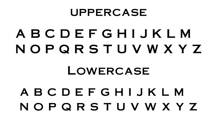 Copperplate Font Character
