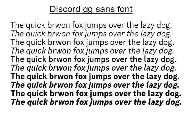 Discord GG Sans Font