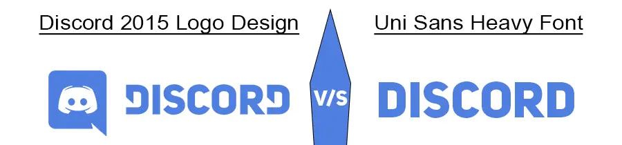 Discord old logo 2015 vs Uni sans heavy font
