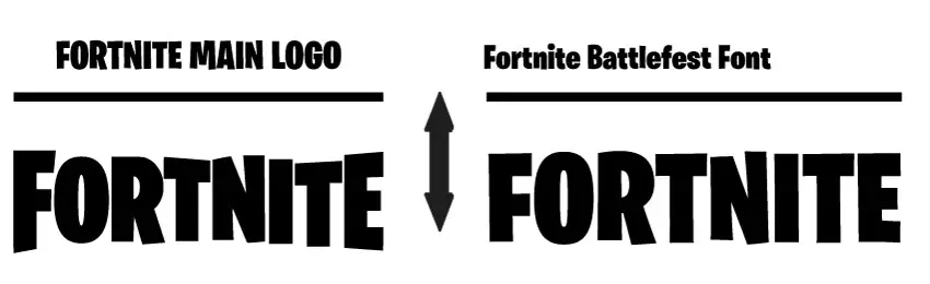 Fortnite logo vs fortnite battlefest font
