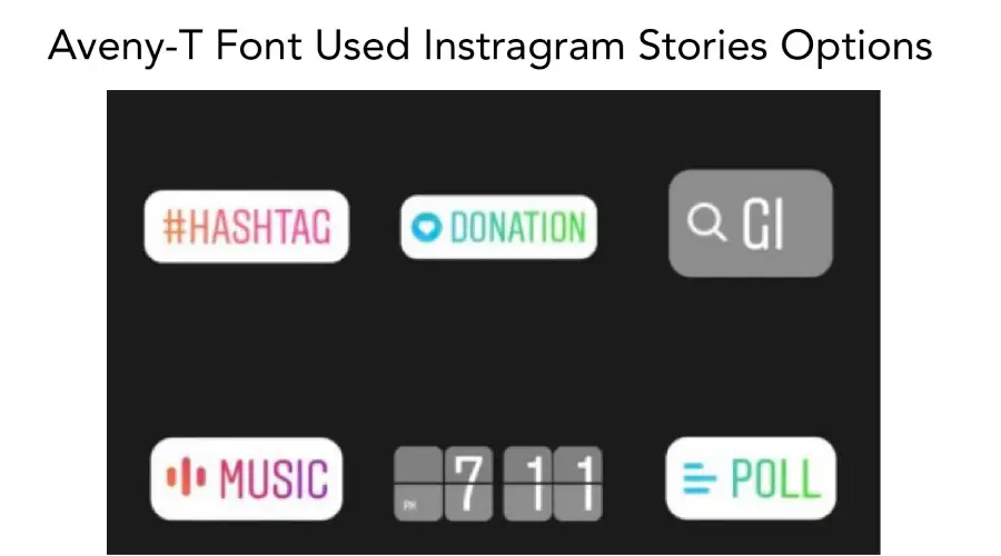 Aveny-T Font Used Instragram Stories Options
