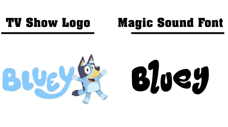 Bluey Logo vs Magic Sound Font
