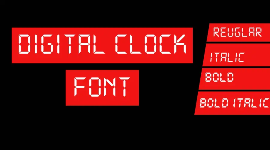 Digital Clock Font Family