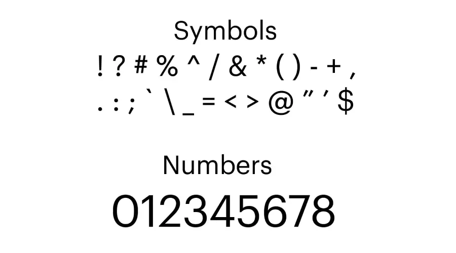 Graphik Font Symbols View