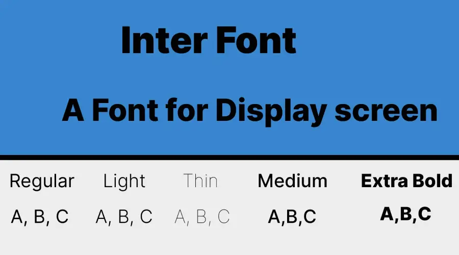 Inter Font Display View