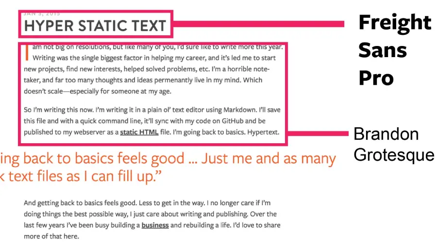 Freight Sans Font Pairing