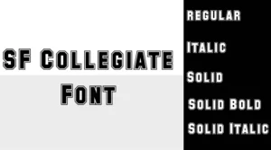 SF Collegiate Font