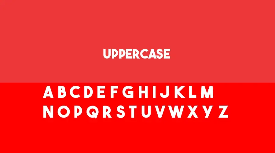 The Bold Font Characters