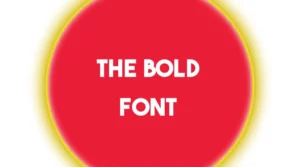 The Bold Font view