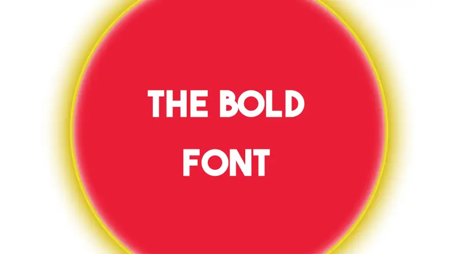 The Bold Font view