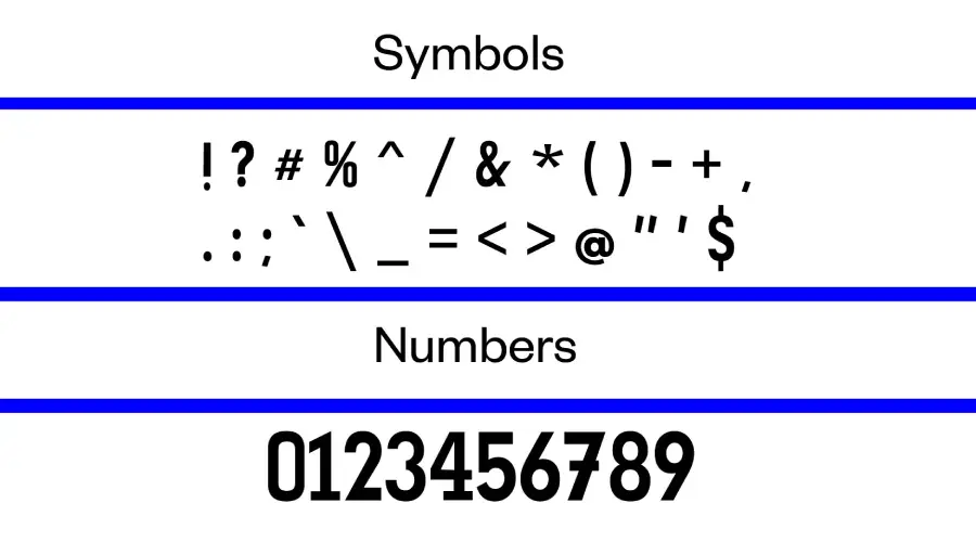 Clutsy Font Symbols View