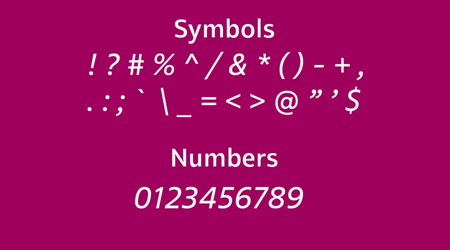 Fact Font Symbols